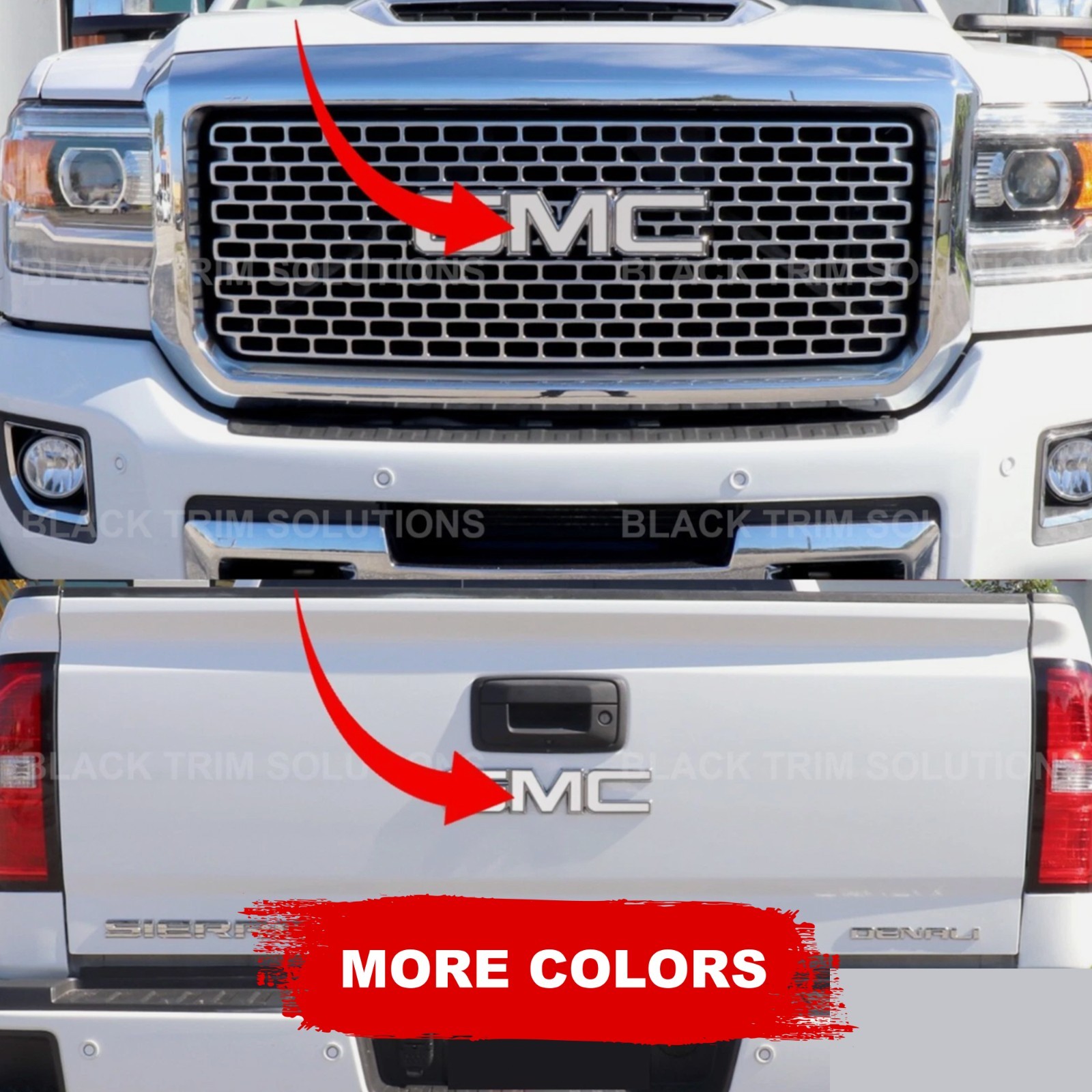 For 2014-2018 Gmc Sierra 1500 Color Overlay DECAL x2 for Emblem 2015 2016 2017