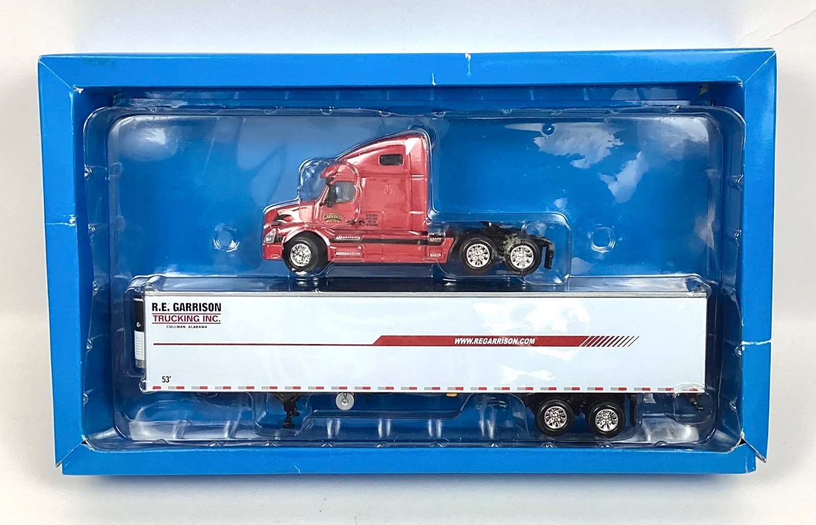 NIB DG PRODUCTIONS Authentic 1:64 Scale Die-Cast Replica R.E. Garrison Trucking