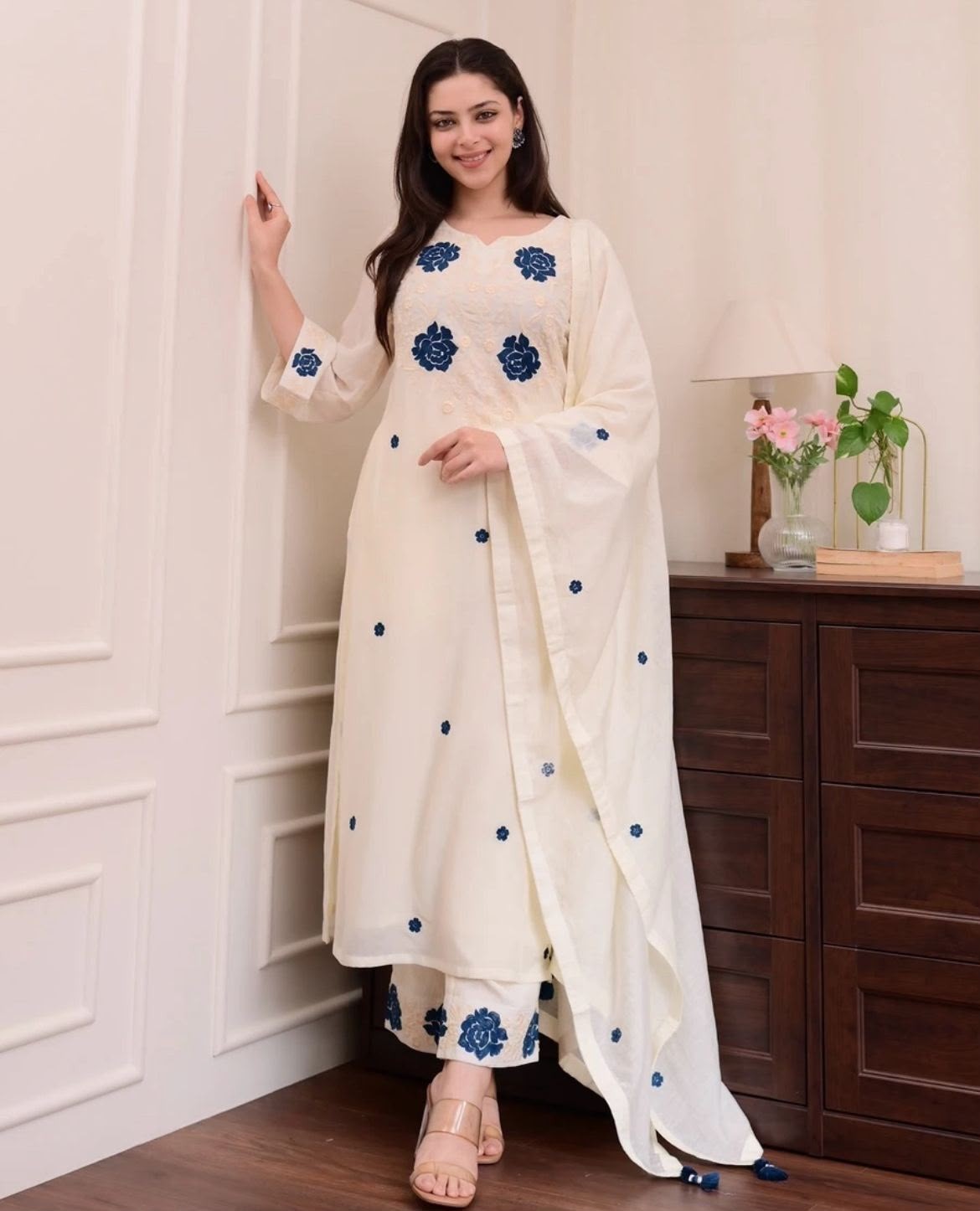 Indian Pakistani Designer Salwar Kameez set Cotton Festive Bollywood Party Wear