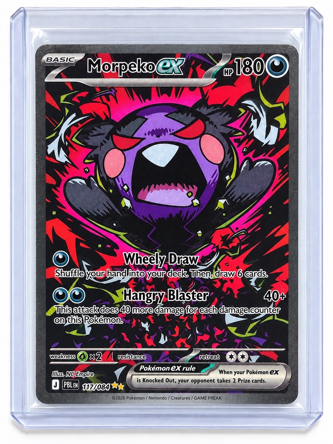 Morpeko ex 117/084 Pokemon Card Illustration Rare 180 HP 2026