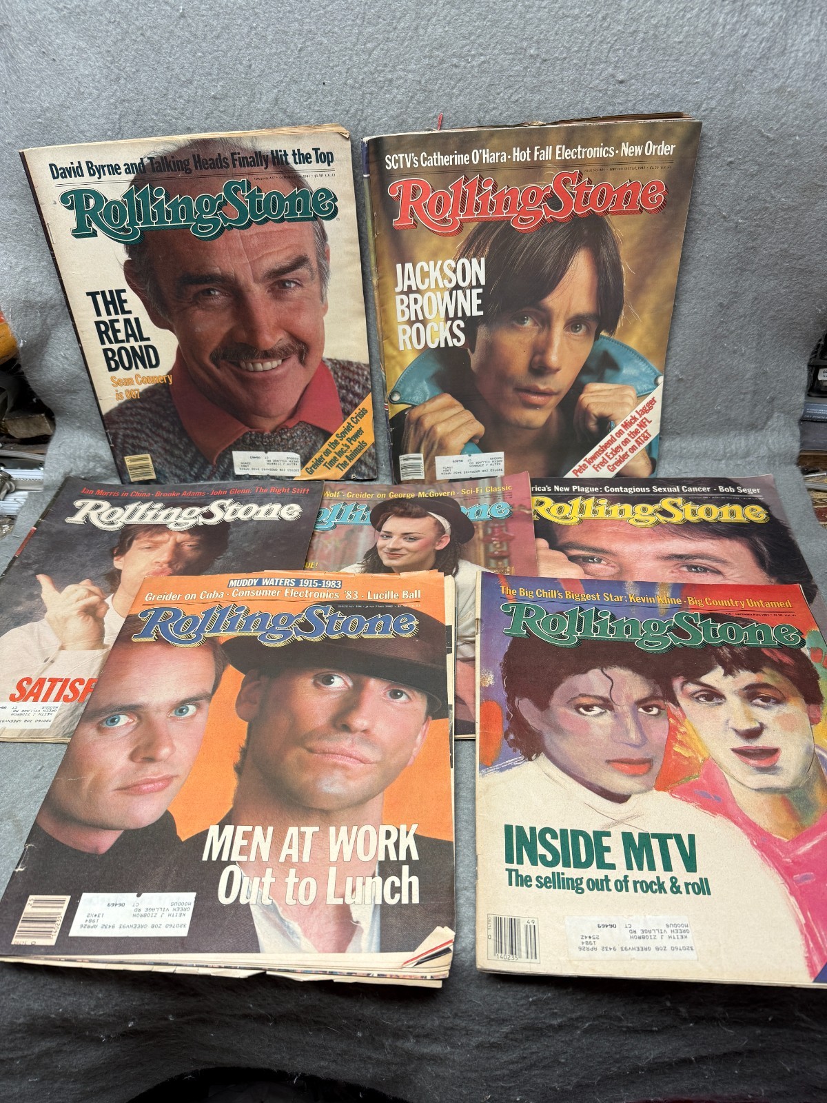 VINTAGE 1983 ROLLING STONE MAGAZINES (7) JACKSON, JAGGER, CONNERY & MORE VINTAGE 1983 ROLLING STONE MAGAZINES (7) JACKSON, JAGGER, CONNERY & MORE
