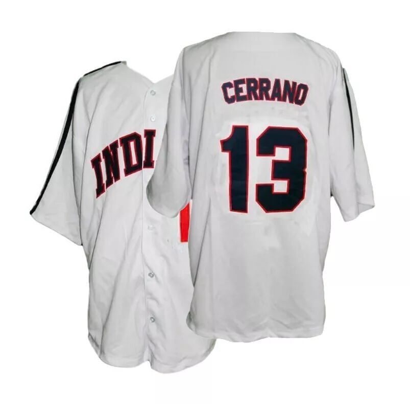 Movie Pedro Cerrano #13 Baseball Jersey Embroidered White Custom Men S-5XL