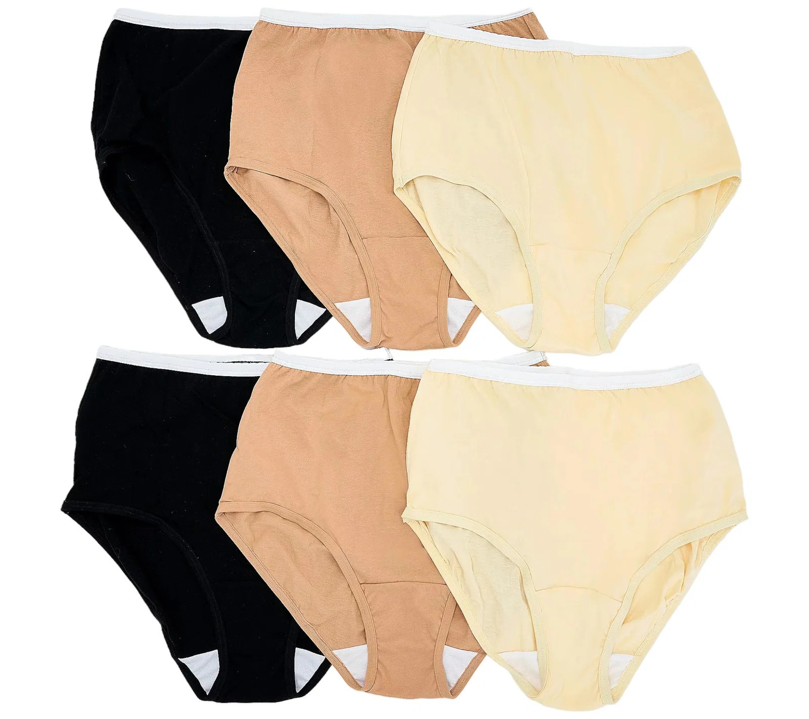 Breezies Women's 6-pack Set Original Cotton Brief Panties Basic