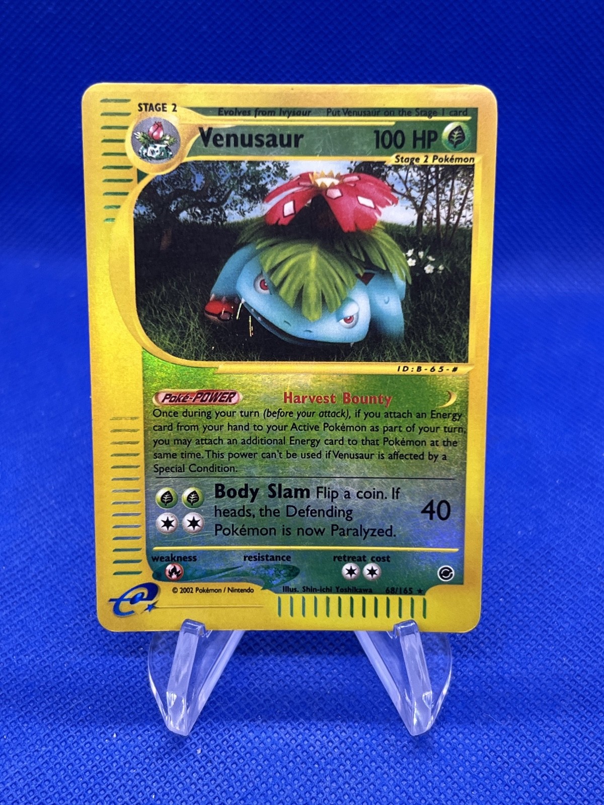 2002 Pokemon Expedition Base Set Venusaur 68/165 Reverse Holo Rare DMG/CREASED 2002 Pokemon Expedition Base Set Venusaur 68/165 Reverse Holo Rare DMG/CREASED
