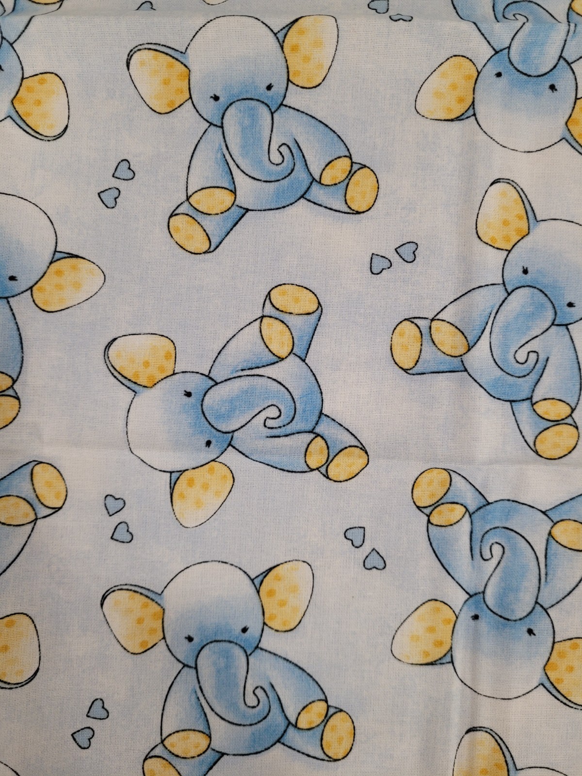 24-Pack Bundle Baby Nursery Sleepy Time Blue Elephants Fat Quarter 100% Cotton