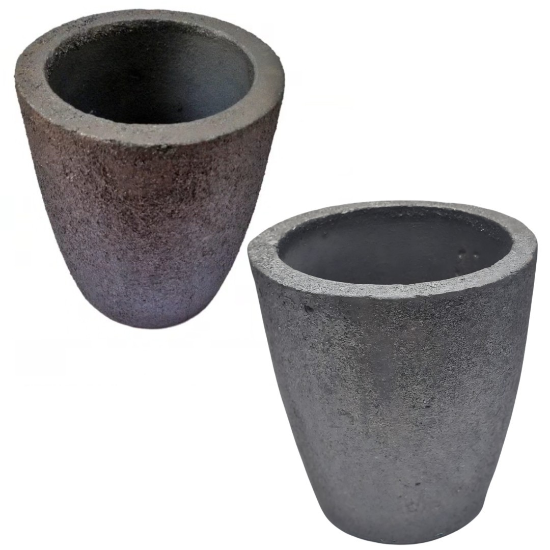 Set of 2 Foundry Crucibles (1 KG & 2 KG) | Metal Melting Crucible for Furnace