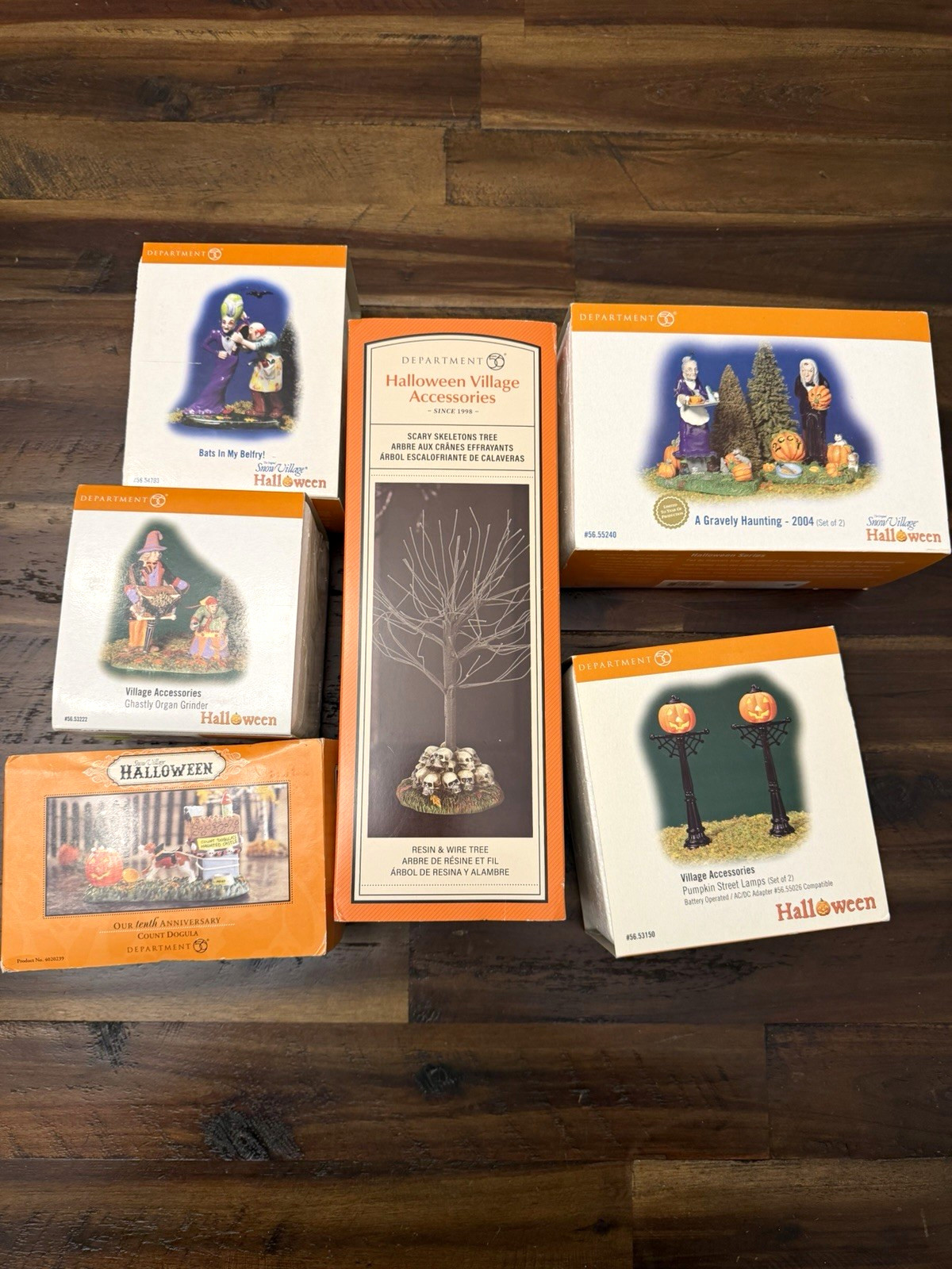 Department 56 Snow Village Halloween Accessories Lot of 5 Boxed Department 56 Snow Village Halloween Accessories Lot of 5 Boxed