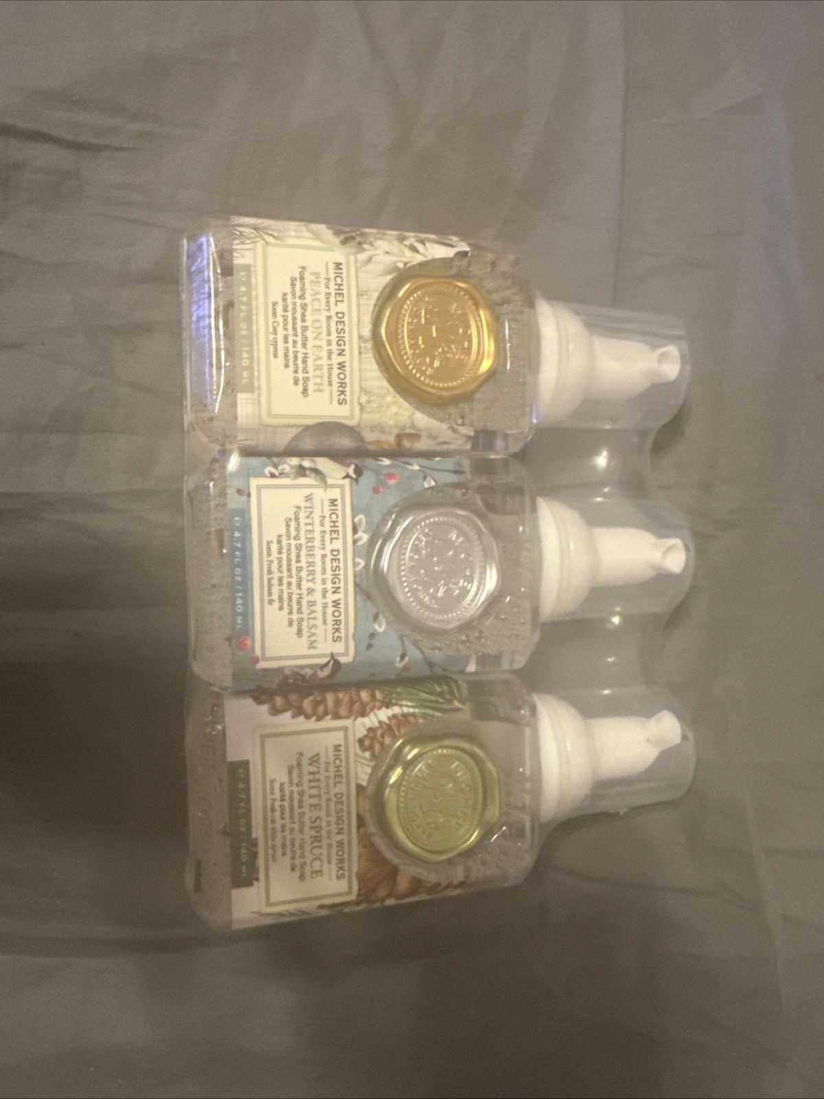 3 Michel Design Works Mini Foaming Shea Butter Hand Soaps 4.7 Fl Oz Each. NEW 3 Michel Design Works Mini Foaming Shea Butter Hand Soaps 4.7 Fl Oz Each. NEW