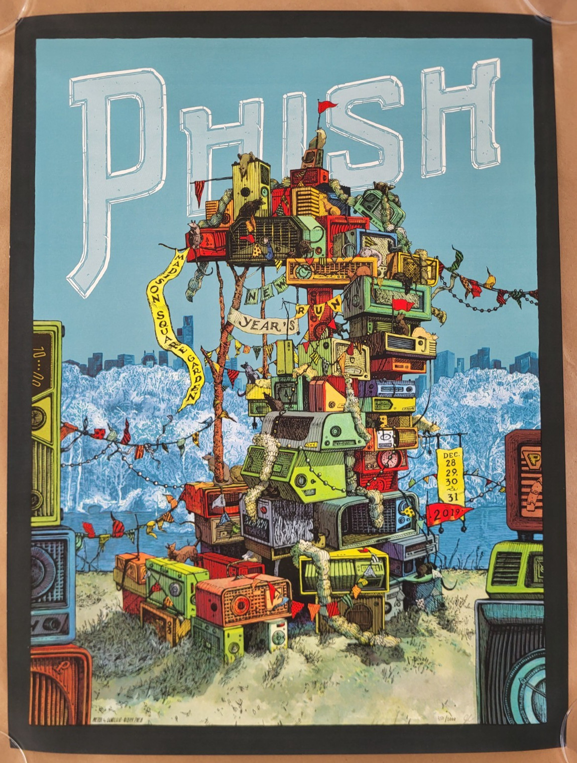 Phish Poster MSG Landland NYE 2019 2020 Bakers Dozen 2017 Pollock 2026 Not FOIL