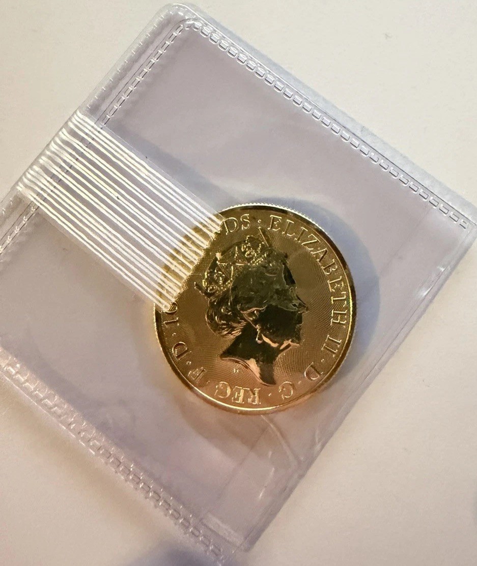 2021 Great Britain 1 oz Gold Queen's Beasts Completer Coin 99.99 Fineness 2021 Great Britain 1 oz Gold Queen's Beasts Completer Coin 99.99 Fineness