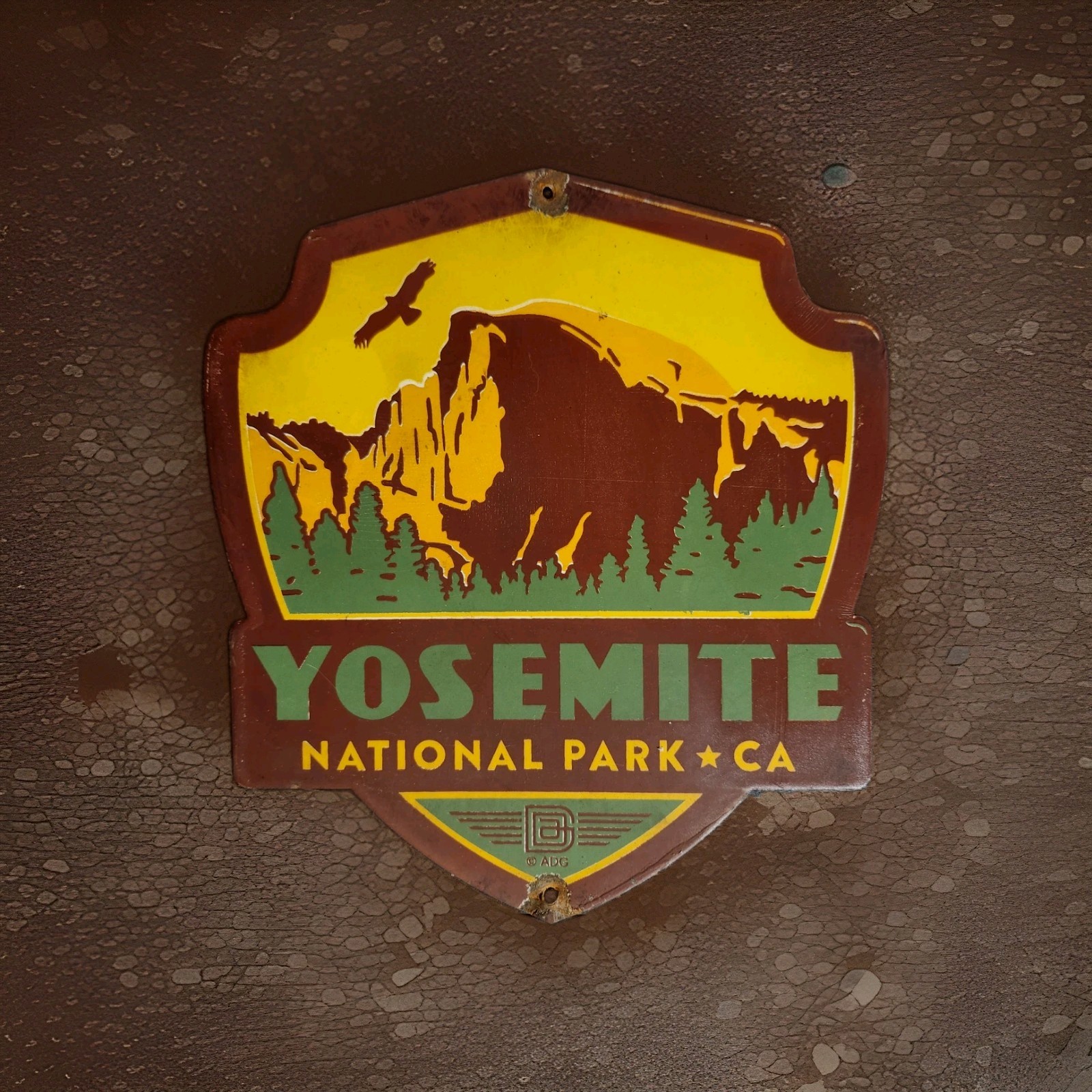 Vintage Yosemite National Park Service Porcelain Sign California Smokey Bear USA Vintage Yosemite National Park Service Porcelain Sign California Smokey Bear USA