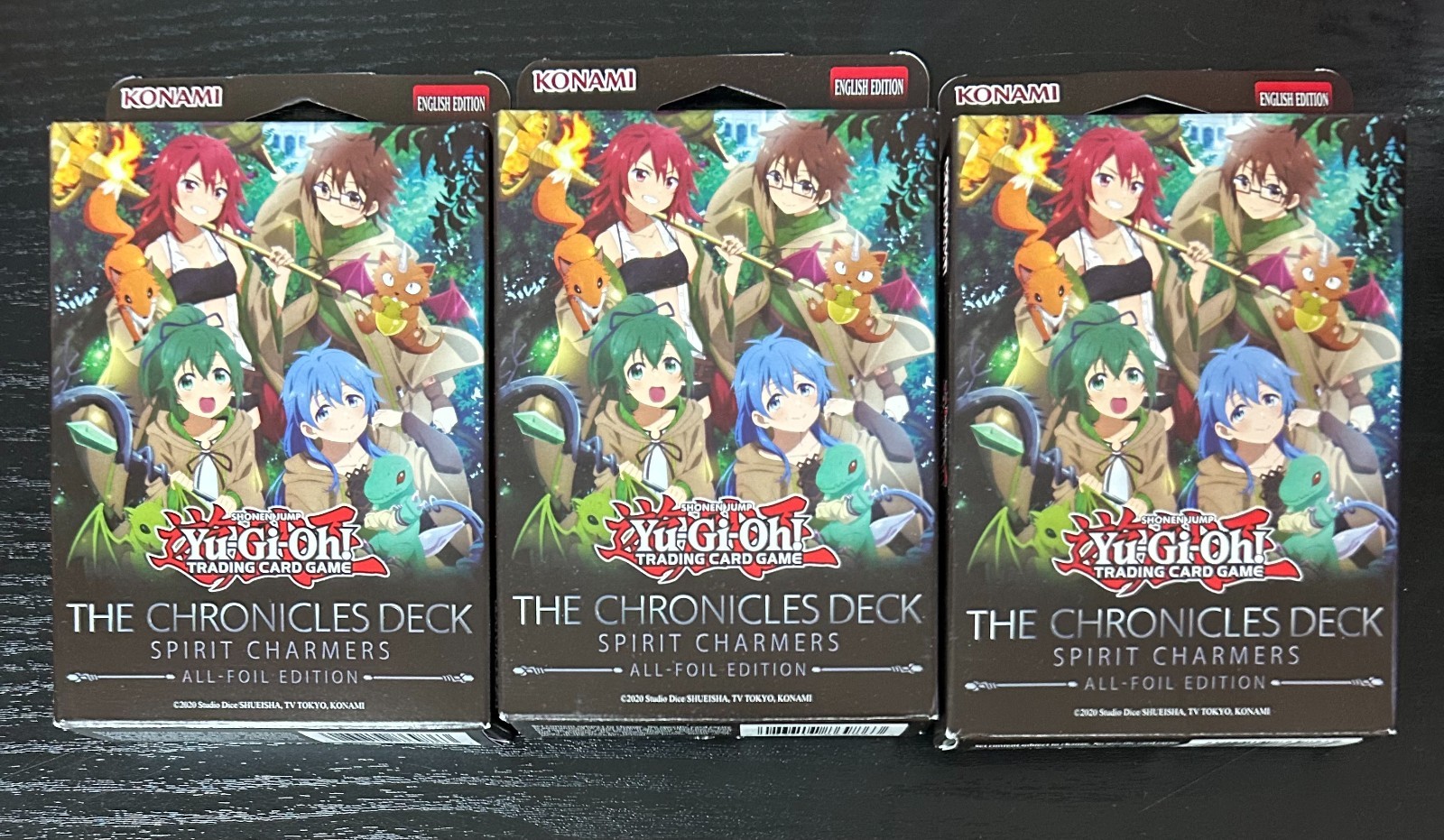 3 of Yu-Gi-Oh TCG The Chronicles Deck Spirit Charmers All-Foil Edition NEW 🚚✅