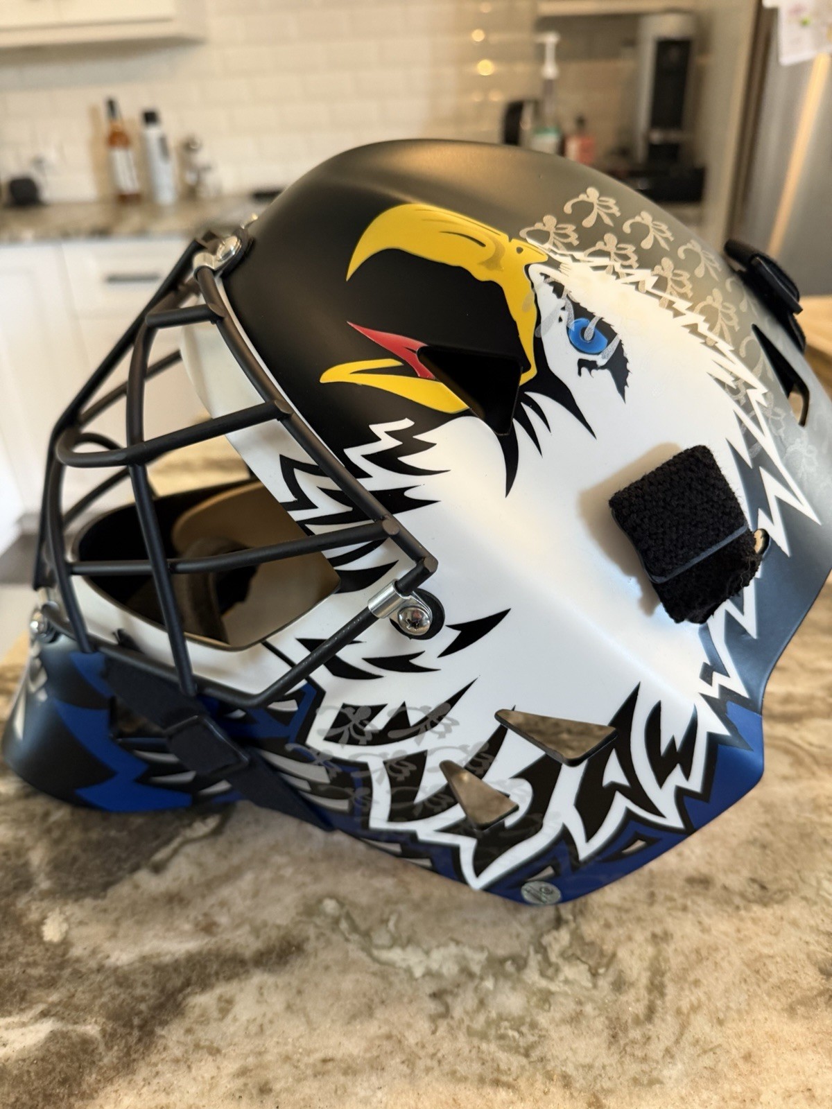 Ed Belfour Retro Reverse Autographed Helmet - Full Sized Ed Belfour Retro Reverse Autographed Helmet - Full Sized