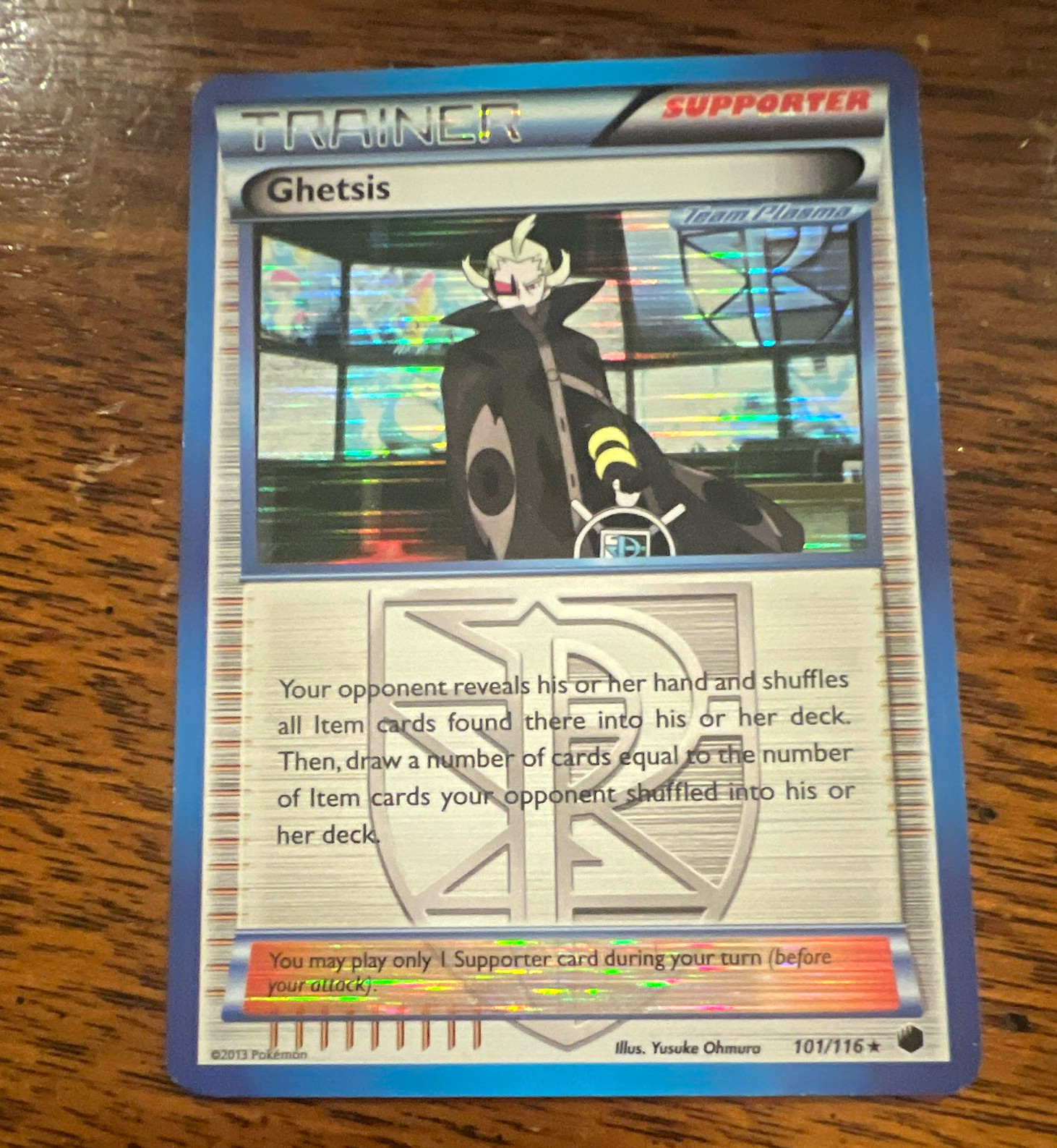 Pokemon TCG Ghetsis 101/116 Plasma Freeze Reverse Holo Trainer Supporter 2013 Pokemon TCG Ghetsis 101/116 Plasma Freeze Reverse Holo Trainer Supporter 2013