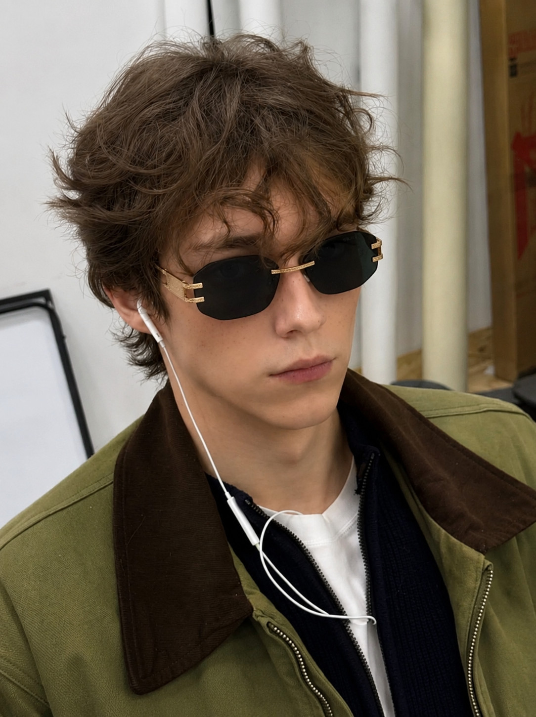 Versace VE2274 Gold Grey Rectangle Rimless Sunglasses Statement 58□13‑140 Versace VE2274 Gold Grey Rectangle Rimless Sunglasses Statement 58□13‑140