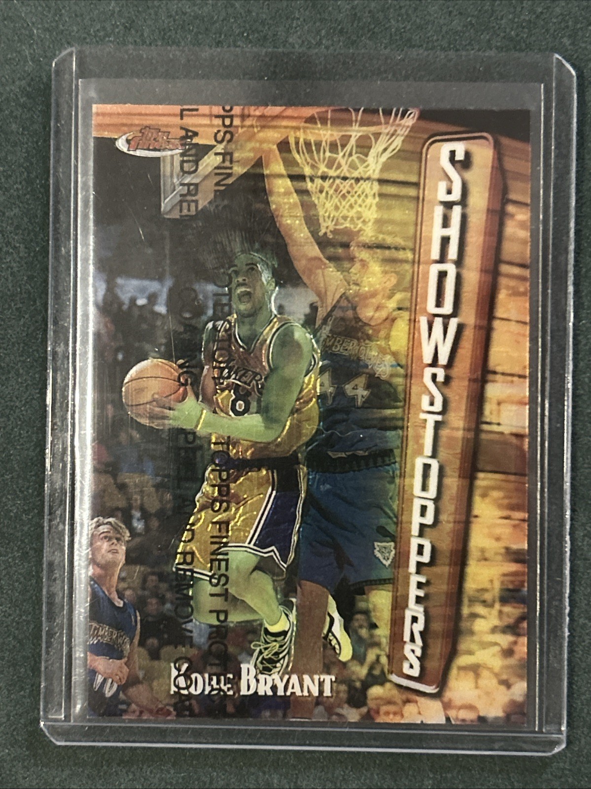1997-98 Topps Finest Kobe Bryant #262 Showstoppers Lakers Insert Unpeeled