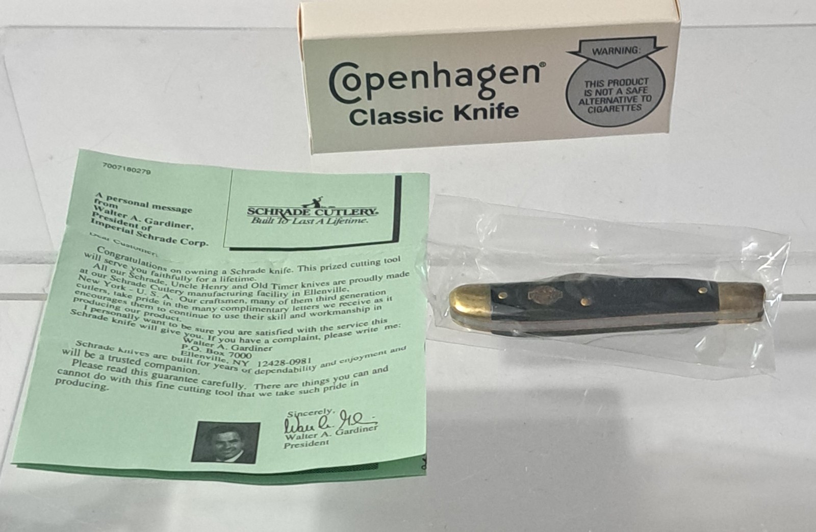 Vintage NOS Schrade Cope USA Copenhagen Folding Pocket Knife Original Packaging Vintage NOS Schrade Cope USA Copenhagen Folding Pocket Knife Original Packaging
