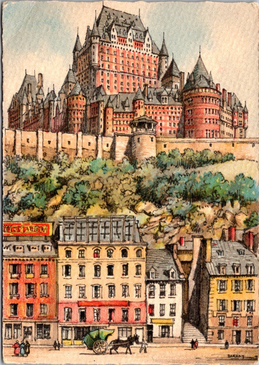 Vintage Barday Continental Postcard Château Frontenac Old Quebec Canada Vintage Barday Continental Postcard Château Frontenac Old Quebec Canada