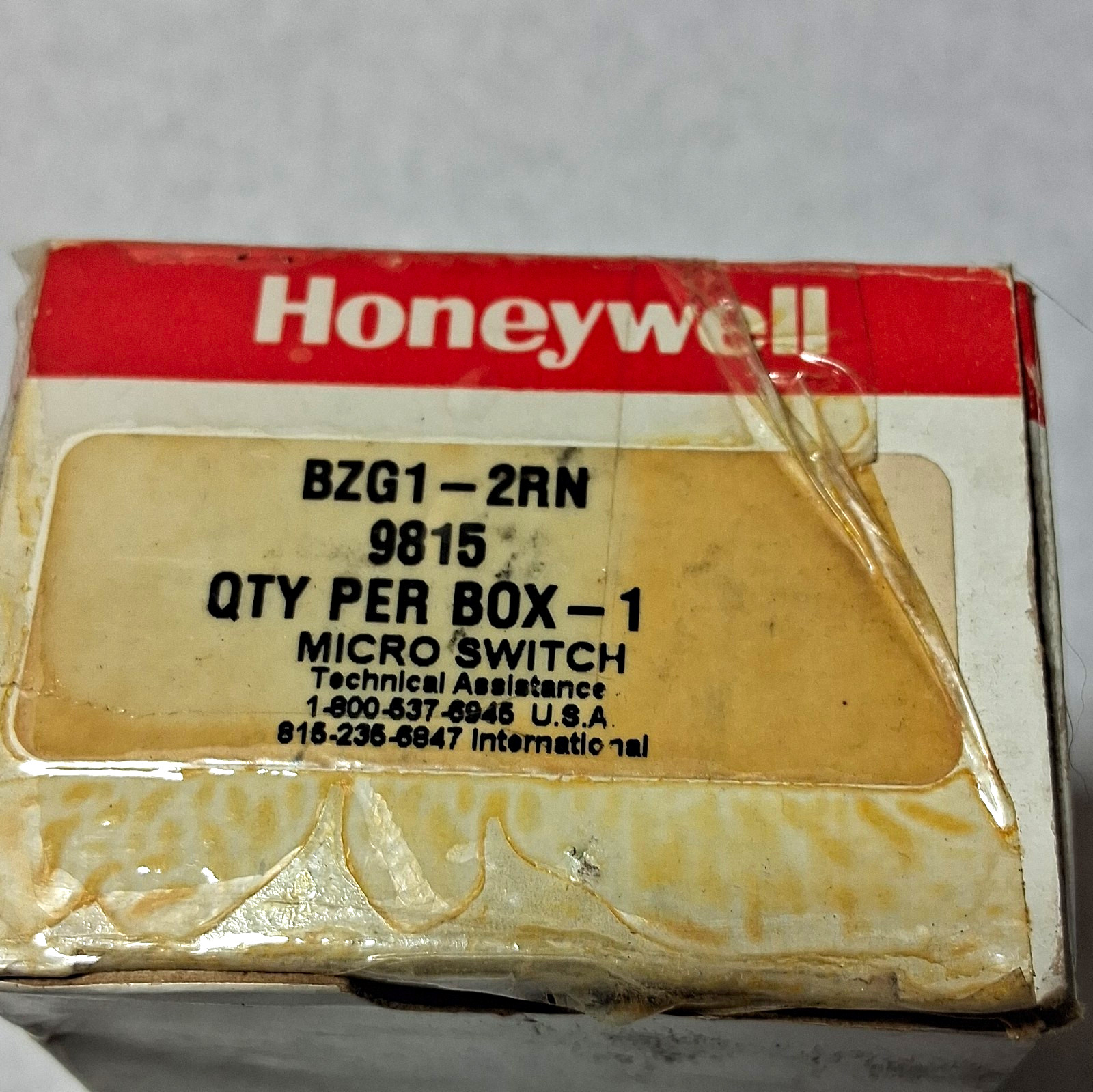 Honeywell Micro Switch BZG1-2RN Heavy Duty Industrial Microswitch 25A AC/DC Honeywell Micro Switch BZG1-2RN Heavy Duty Industrial Microswitch 25A AC/DC
