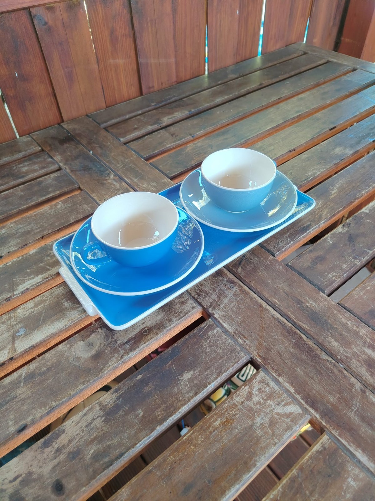 VTG Villeroy & Boch 2 toned blue porcelaine set VTG Villeroy & Boch 2 toned blue porcelaine set