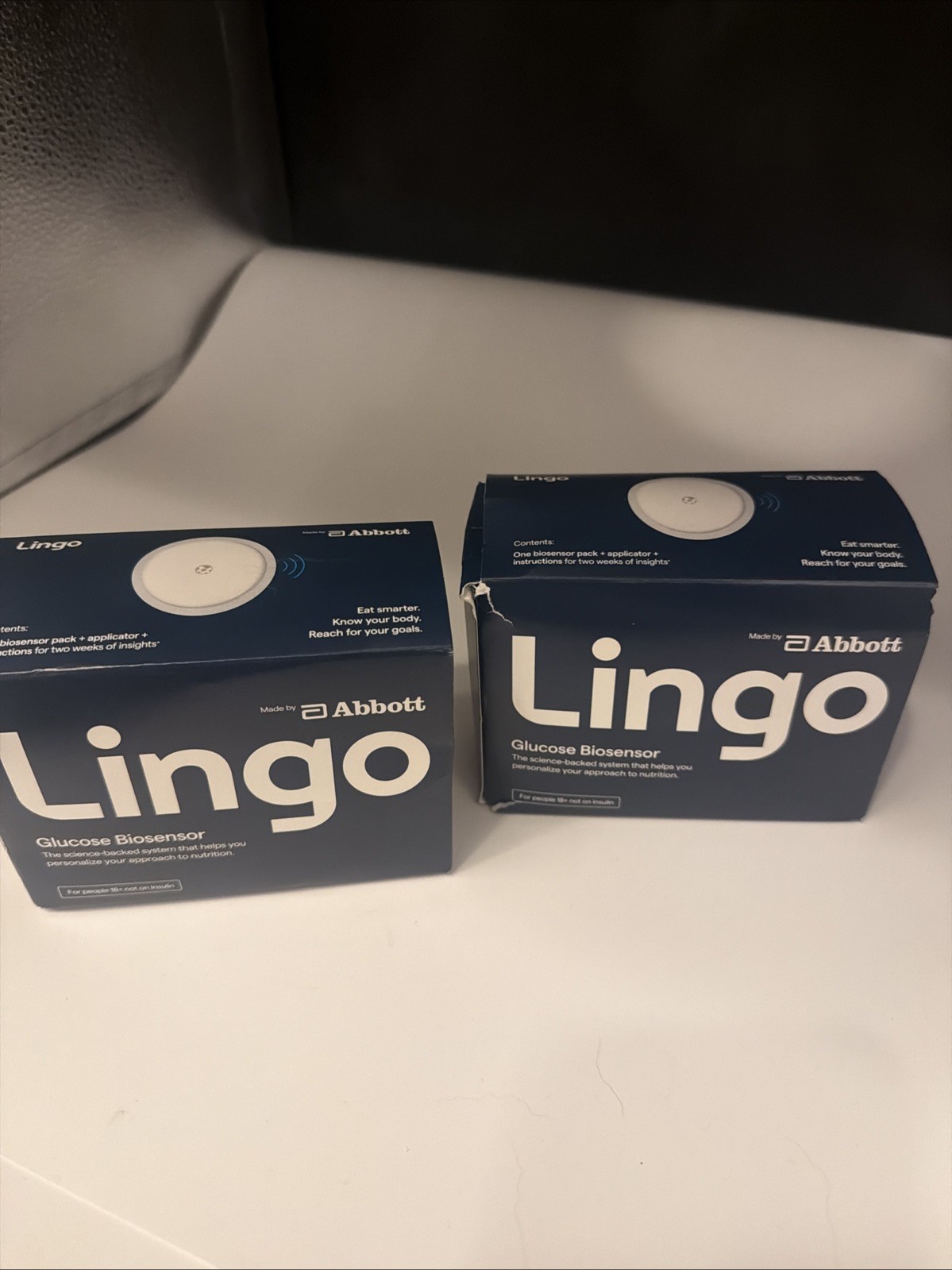 Set of 2 Lingo Continuous Glucose Biosensor Monitor (CGM) Exp: 10/31/26