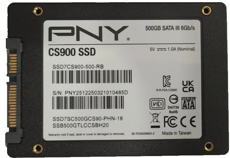 SSD7CS900-500-RB GENUINE PNY SSD 500GB SATA III 6GBS Excellent - Refurbished SSD7CS900-500-RB GENUINE PNY SSD 500GB SATA III 6GBS Excellent - Refurbished
