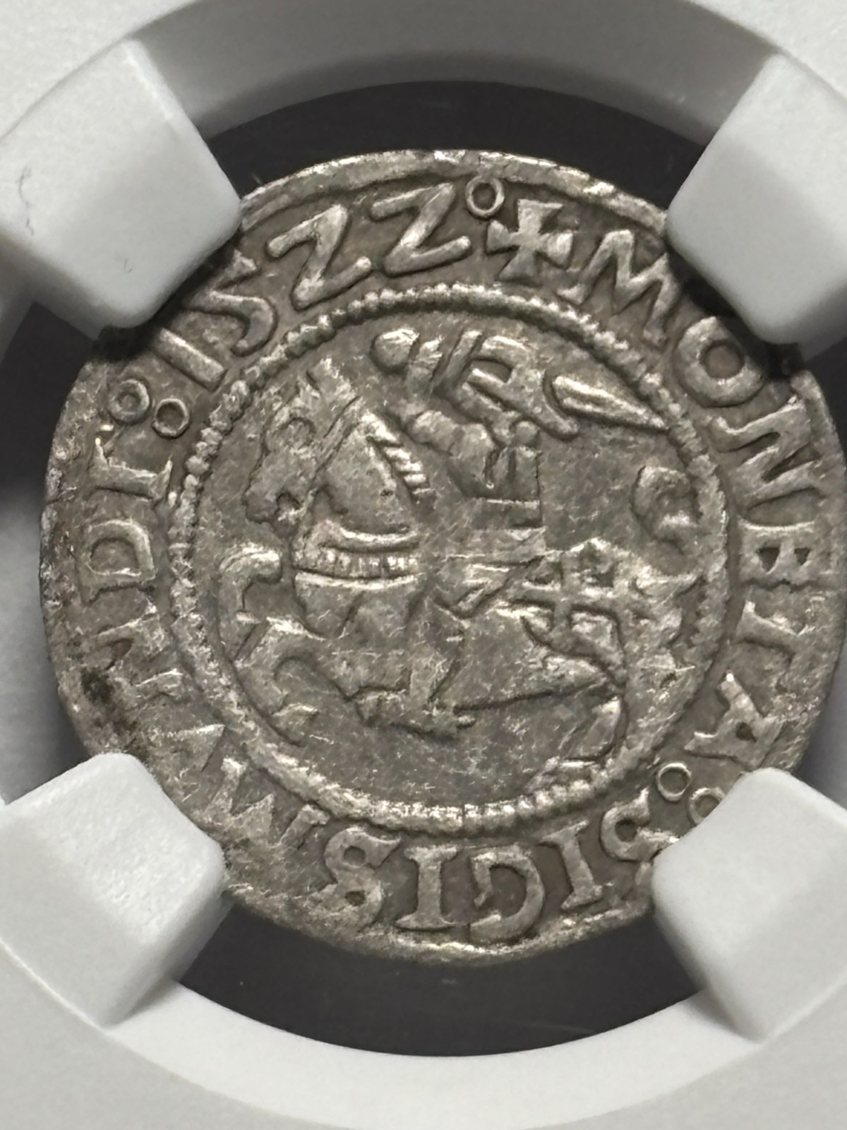 Sigismund I the Old. Half-grosz 1522, Vilnius Sigismund I the Old. Half-grosz 1522, Vilnius