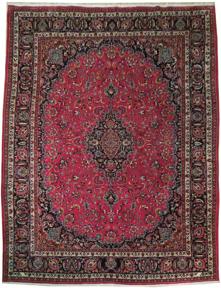 10x13' Black Traditional Semi Antique Kashaan Rug 71087 10x13' Black Traditional Semi Antique Kashaan Rug 71087