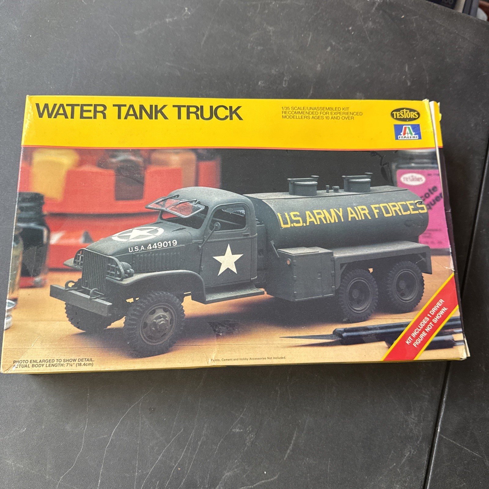 Testors Italeri 855 Water Tank Truck 1:35 Scale U.S. Army Air Forces Model Kit