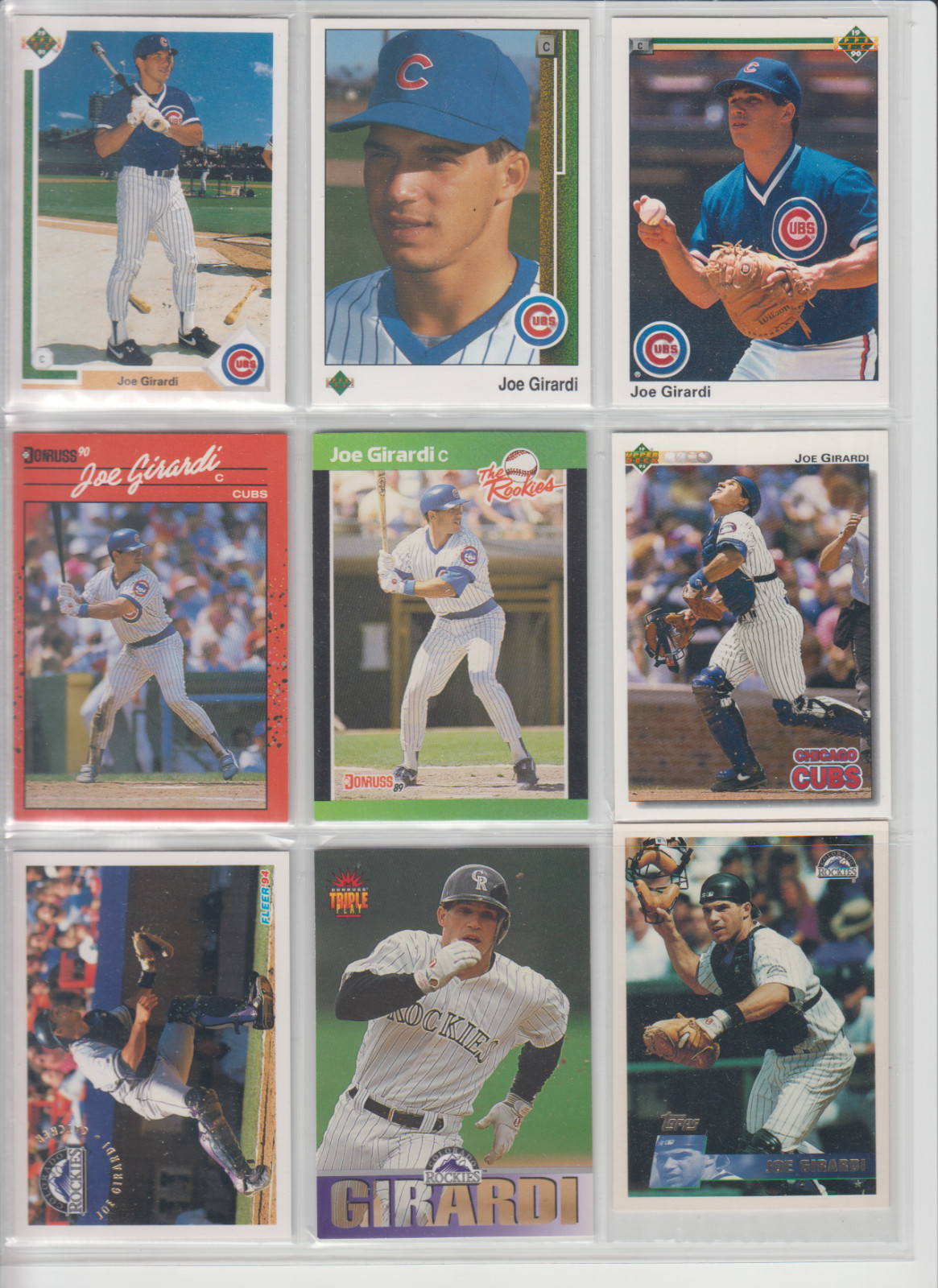Joe Girardi 9 cards-2 are Cub Rookie Cards Buy It Now-Best Offer Considered Joe Girardi 9 cards-2 are Cub Rookie Cards Buy It Now-Best Offer Considered