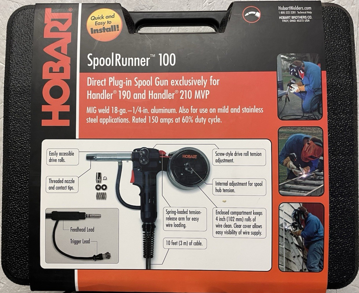 Hobart SpoolRunner 100 Spool Gun 300796 Handler 190 210 MVP Multi-Handler 200 Hobart SpoolRunner 100 Spool Gun 300796 Handler 190 210 MVP Multi-Handler 200
