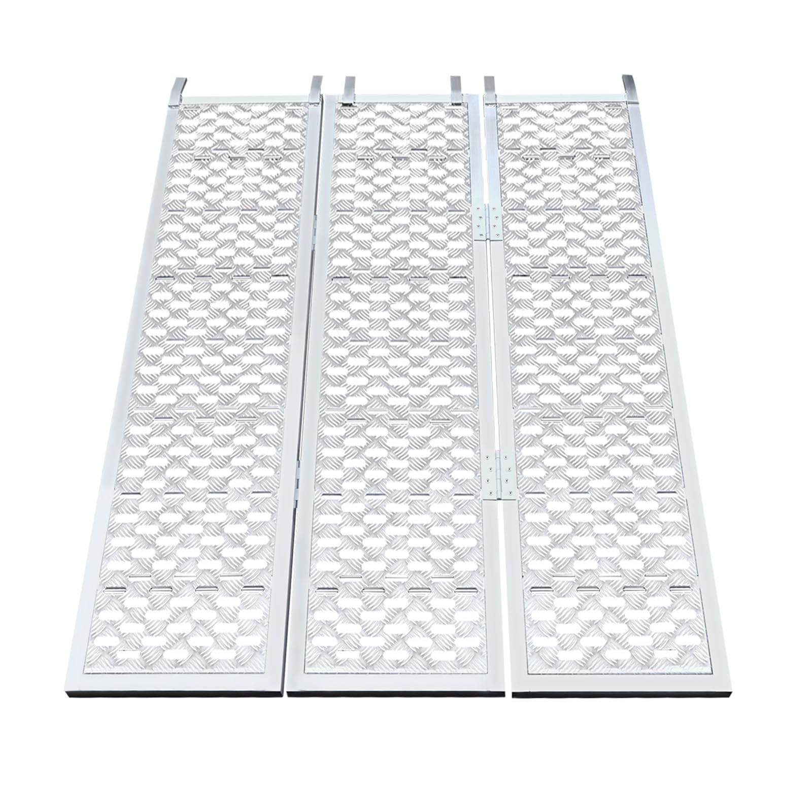 Aluminum Tri Fold Ramp for Pickup Truck 1500 lbs ATV UTV Motorcycle with Treads