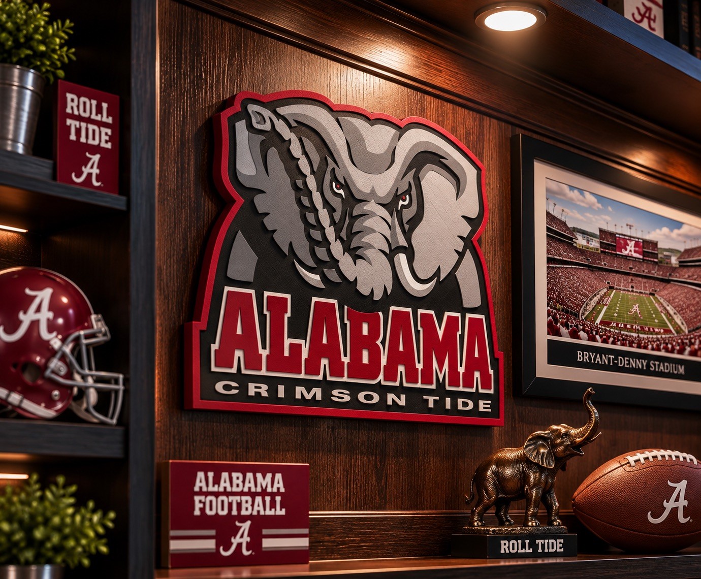 Alabama crimson tide wall desk shelf man cave sign 3d print 9 Alabama crimson tide wall desk shelf man cave sign 3d print 9
