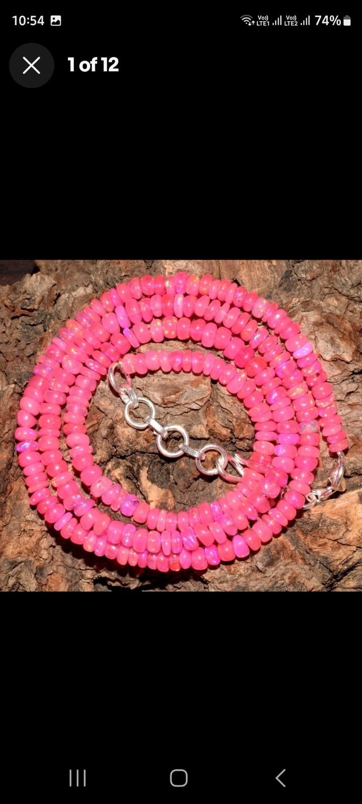 Opal Beads Necklace 16inch Natural Ethiopian Opal Beaded Necklace Opal Beads Necklace 16inch Natural Ethiopian Opal Beaded Necklace