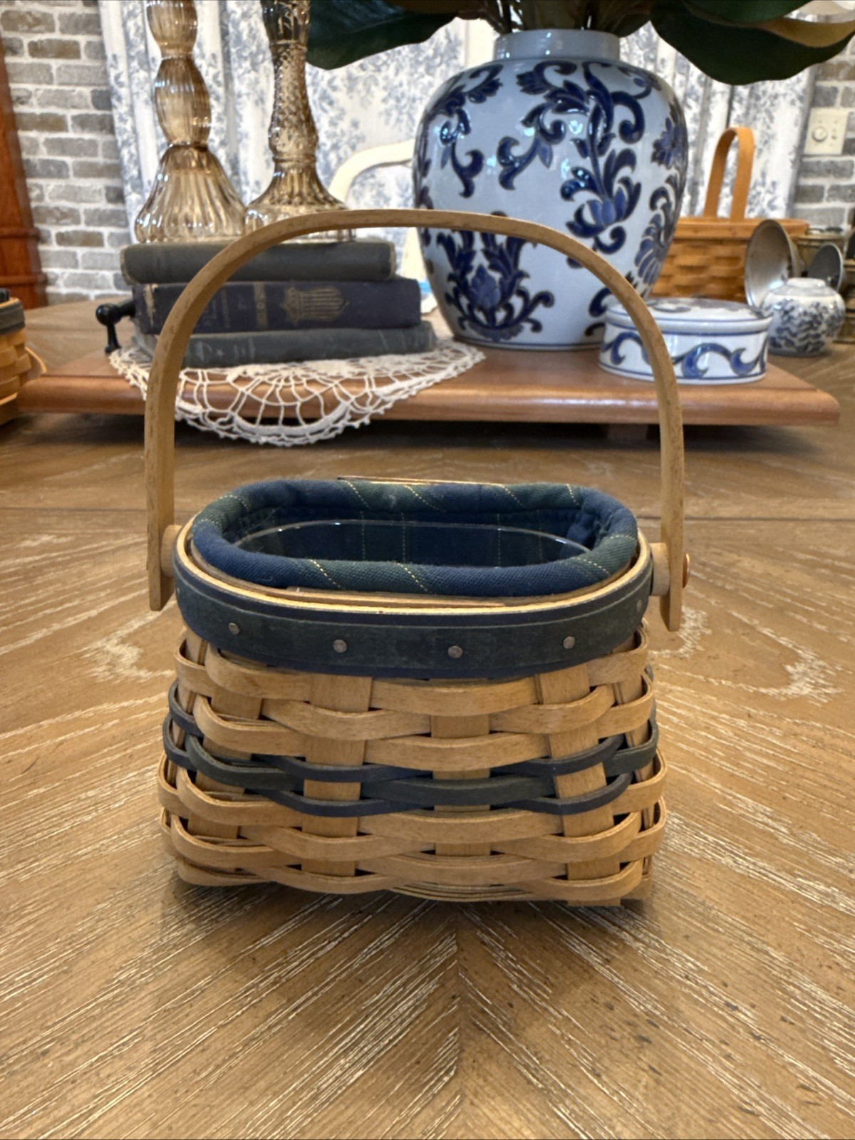 2003 Longaberger Small Collectors Club Renewal Basket Cloth and Plastic Liner 2003 Longaberger Small Collectors Club Renewal Basket Cloth and Plastic Liner