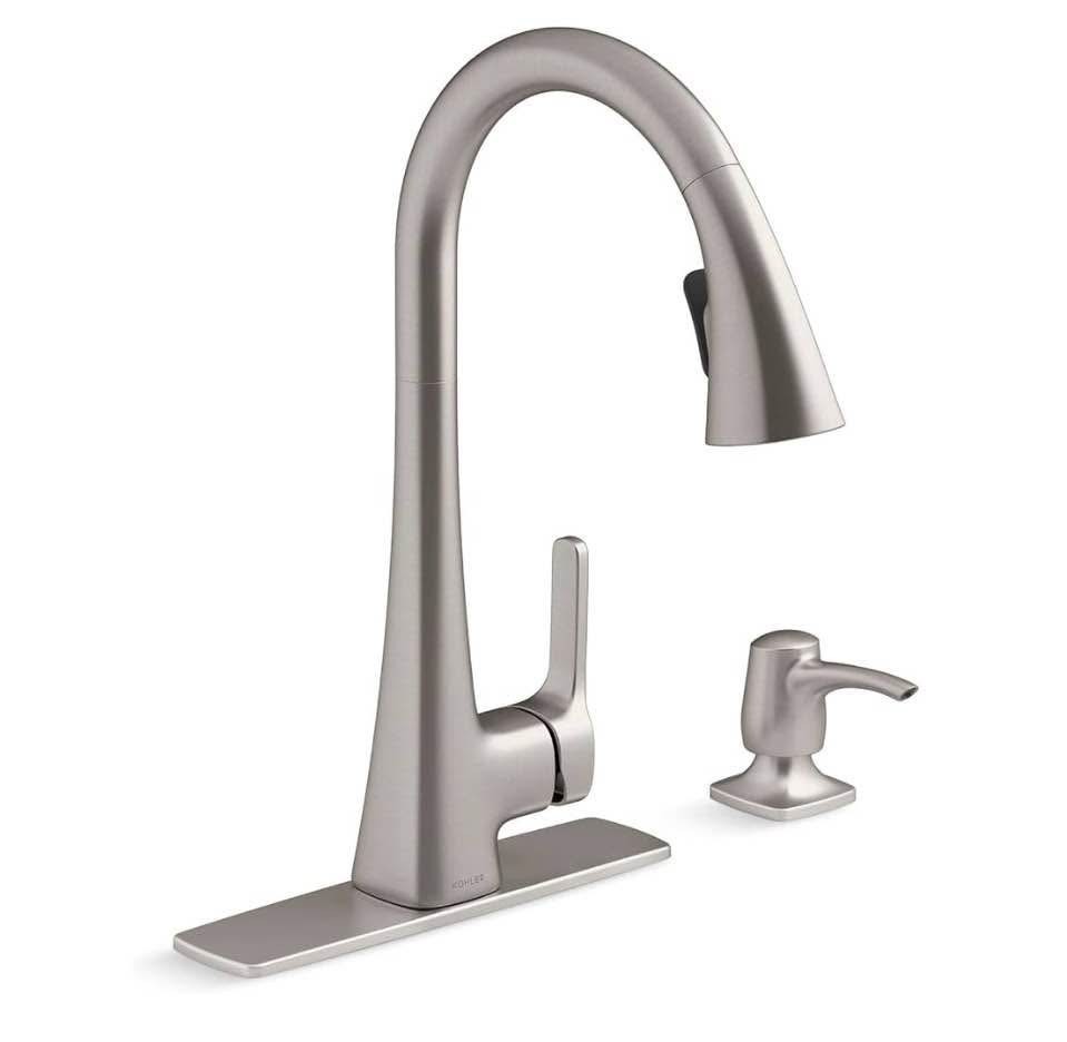 Kohler R228674-SD-VS Maxton Pull Down Kitchen Faucet Vibrant Stainless Finish Kohler R228674-SD-VS Maxton Pull Down Kitchen Faucet Vibrant Stainless Finish
