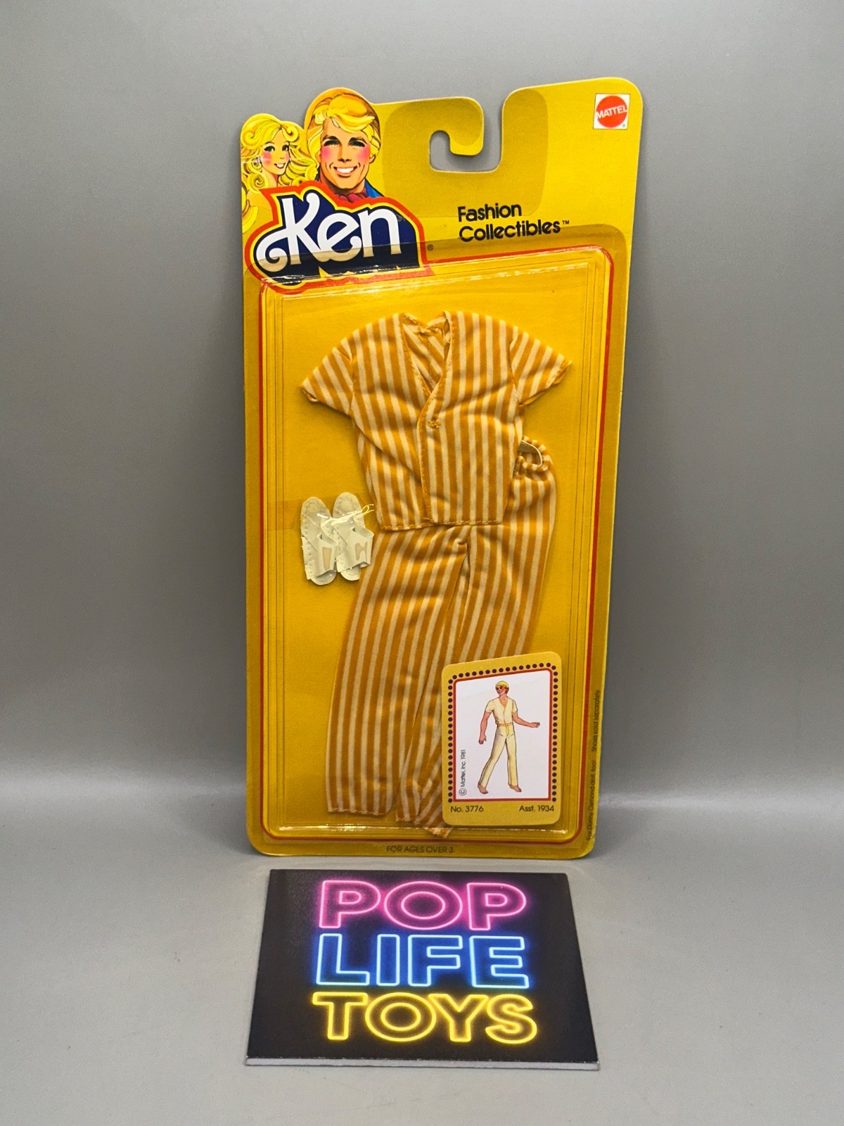 Vintage 1980 Mattel Barbie “Ken Fashion Collectibles-Yellow Pajama”  #3776 *NIP*