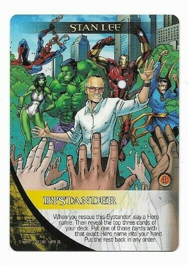 2015 Marvel 3-D legendary playable card Stan Lee 2015 Marvel 3-D legendary playable card Stan Lee