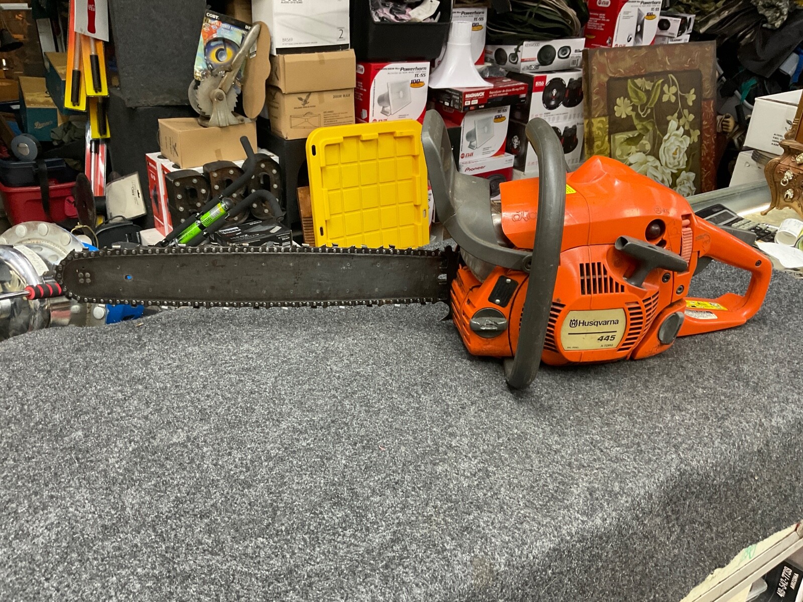 Husqvarna 445 Gas Chainsaw, 50-cc 2.8-HP, 2-Cycle X-Torq Engine, 18 Inch Husqvarna 445 Gas Chainsaw, 50-cc 2.8-HP, 2-Cycle X-Torq Engine, 18 Inch