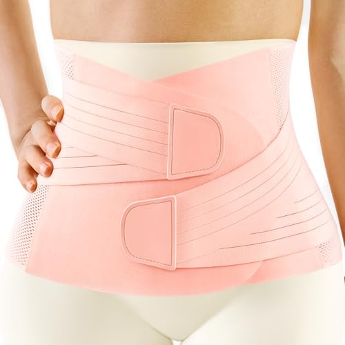 FREETOO Postpartum Belly Band Wrap for Women,Abdominal Binder Post Surgery