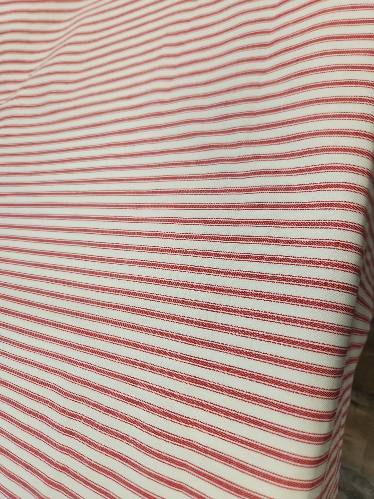BT Yard 100% Quilting Cotton Red White Pin Striped Candy Cane 62 Wide holiday BT Yard 100% Quilting Cotton Red White Pin Striped Candy Cane 62 Wide holiday
