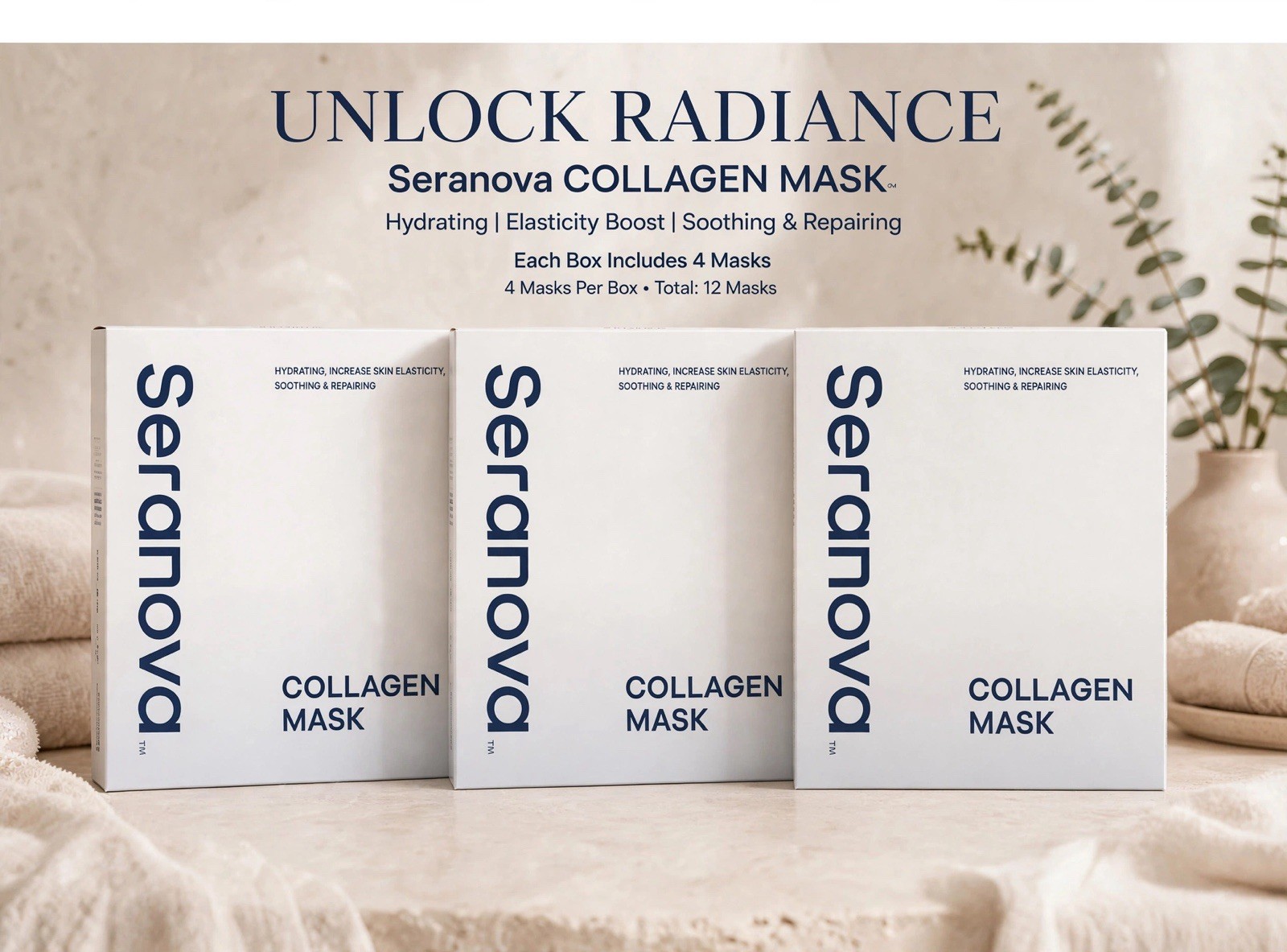 Seranova Collagen Face Mask 3 Boxes Bundle -Hydrating & Repairing Set⁠ -04/2029