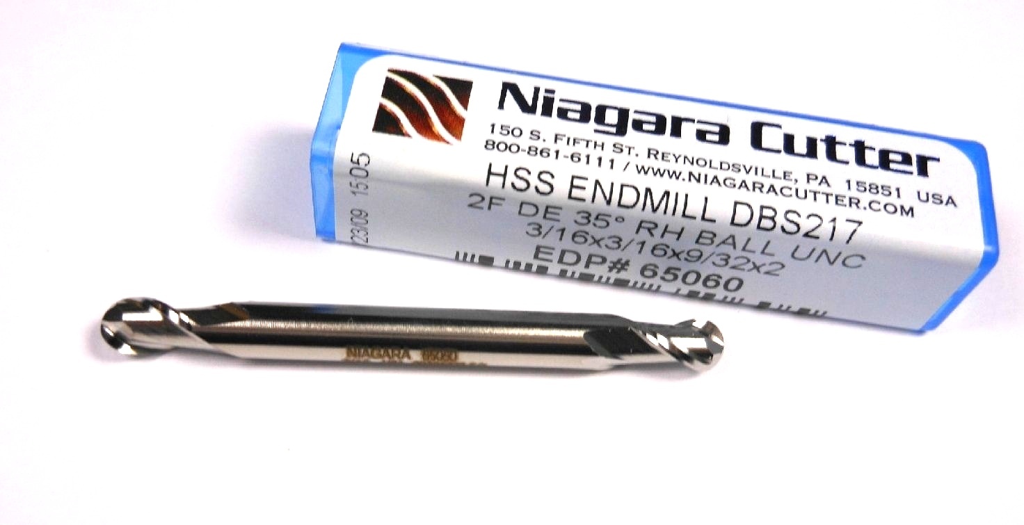 NIAGARA Double Ball End Mill 3/16 NIAGARA Double Ball End Mill 3/16