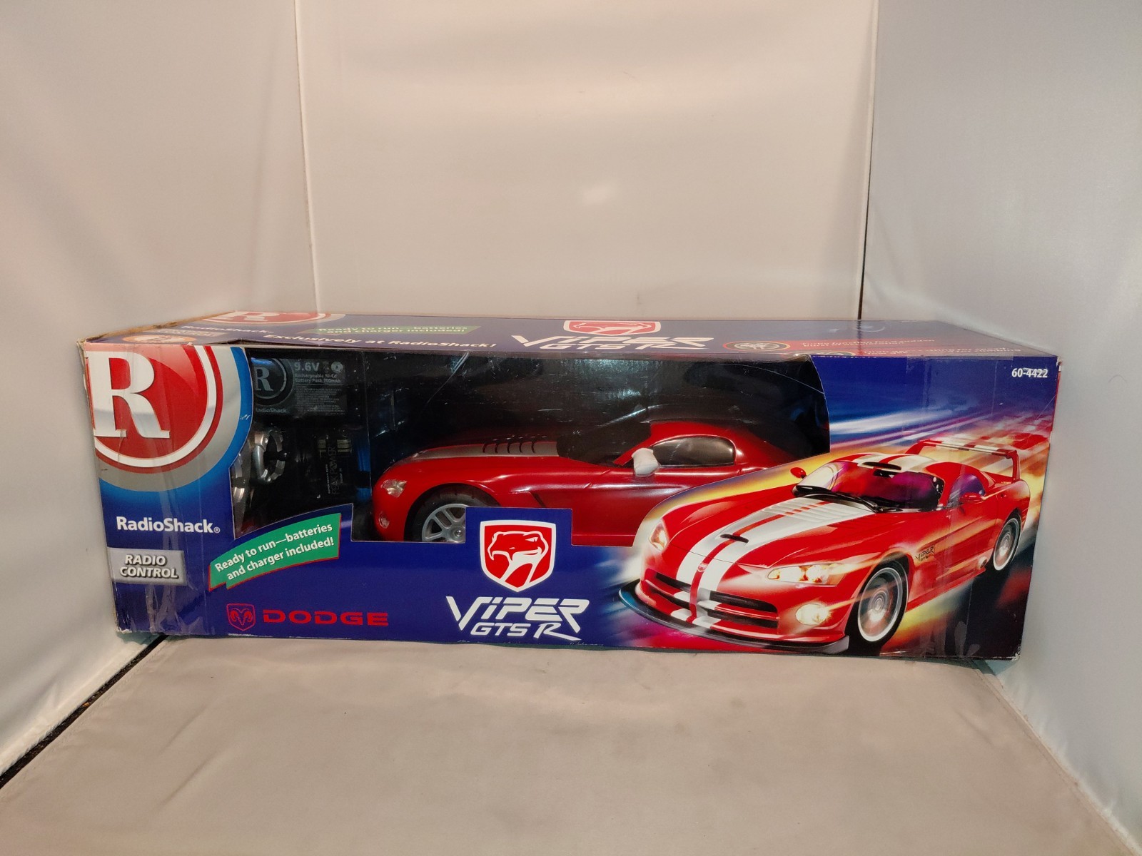 Radio Shack Dodge Viper GTSR RC Car New Never Used In Box Rare Htf Radio Shack Dodge Viper GTSR RC Car New Never Used In Box Rare Htf
