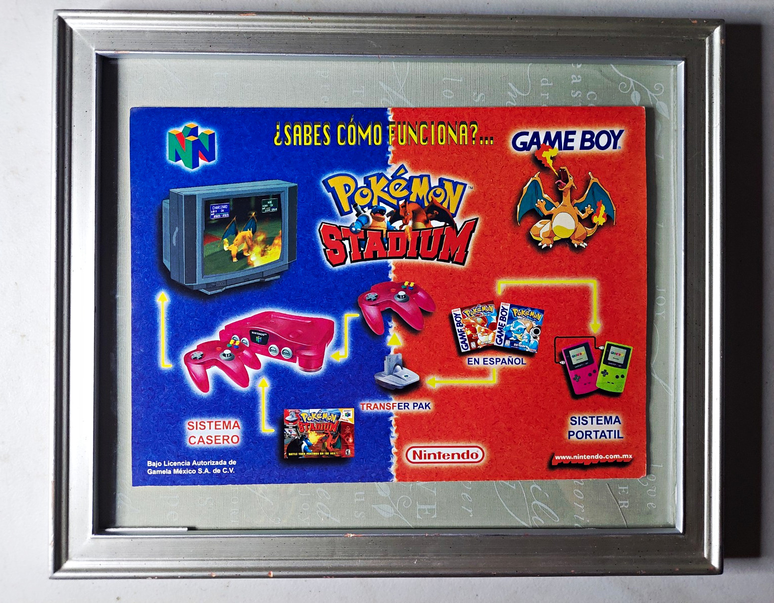 Pokémon Stadium Nintendo 64Spanish Advertising Game Boy - Red & Blue - 2000\' Pokémon Stadium Nintendo 64Spanish Advertising Game Boy - Red & Blue - 2000\'