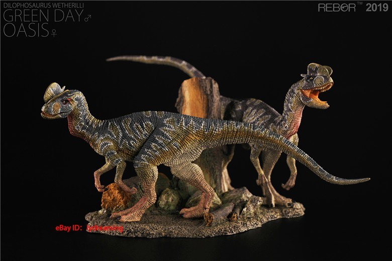 REBOR Jurassic Dilophosaurus Pair Limited Edition Collector Statue Dinosaur Mode