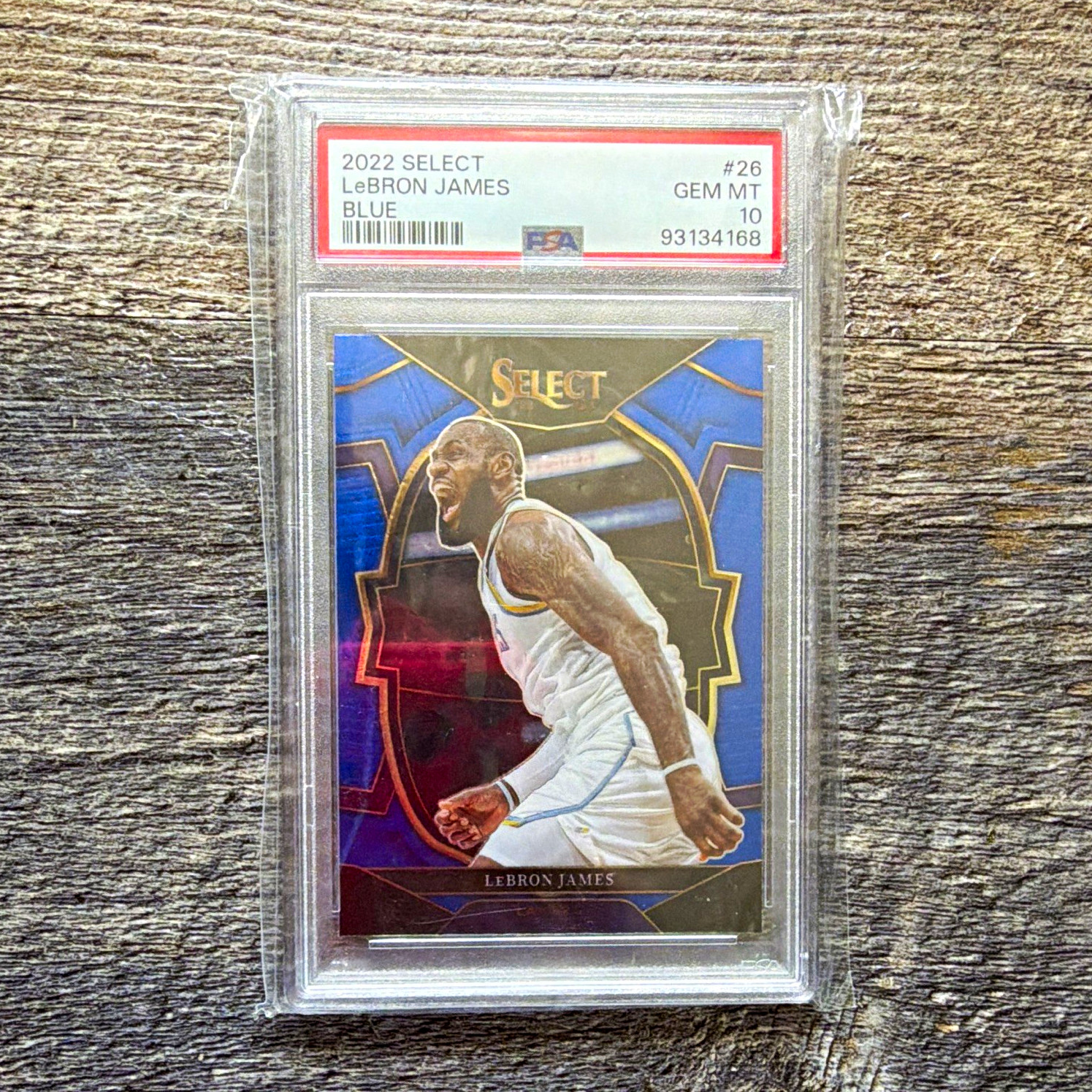 2022-23 Panini Select Concourse LeBron James Lakers Blue #26 PSA 10