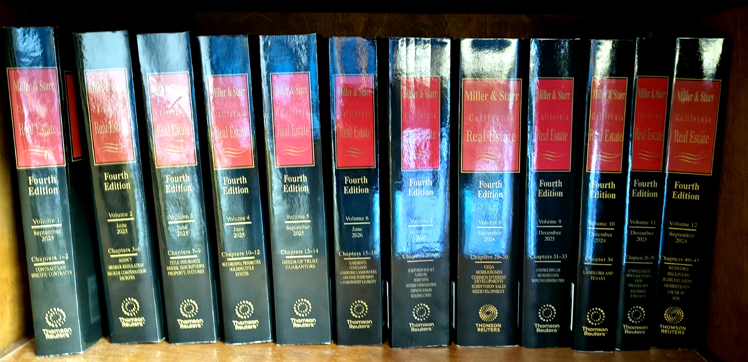2025 Miller & Starr California Real Estate 4th Full Set New Thomson Reuters