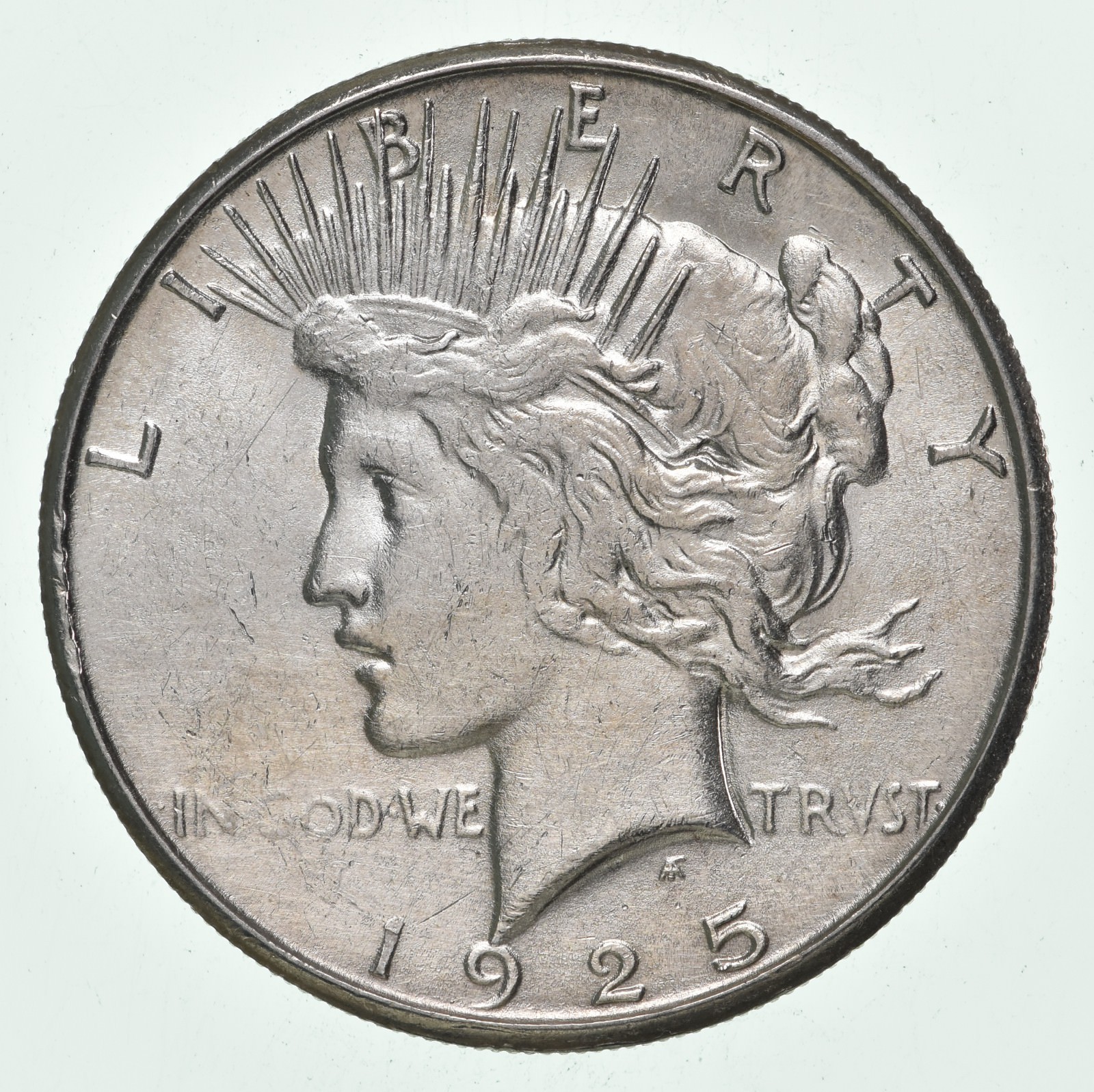 (1) AU 1925-S Peace Silver Dollar 90% - Almost Unc - San Francisco Mint (1) AU 1925-S Peace Silver Dollar 90% - Almost Unc - San Francisco Mint