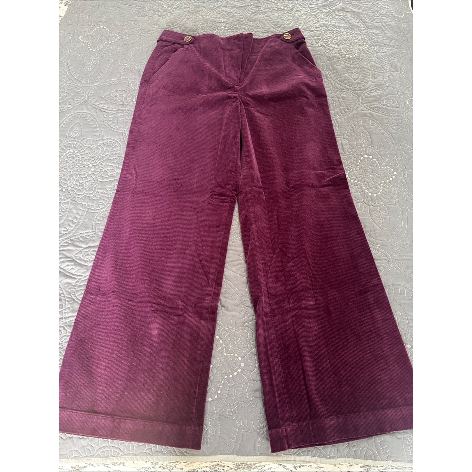 Talbots Wide-Leg Corduroy Pants in Plum - NWT Talbots Wide-Leg Corduroy Pants in Plum - NWT